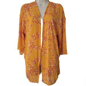 NWOT Pink Rose Floral Print Kimono